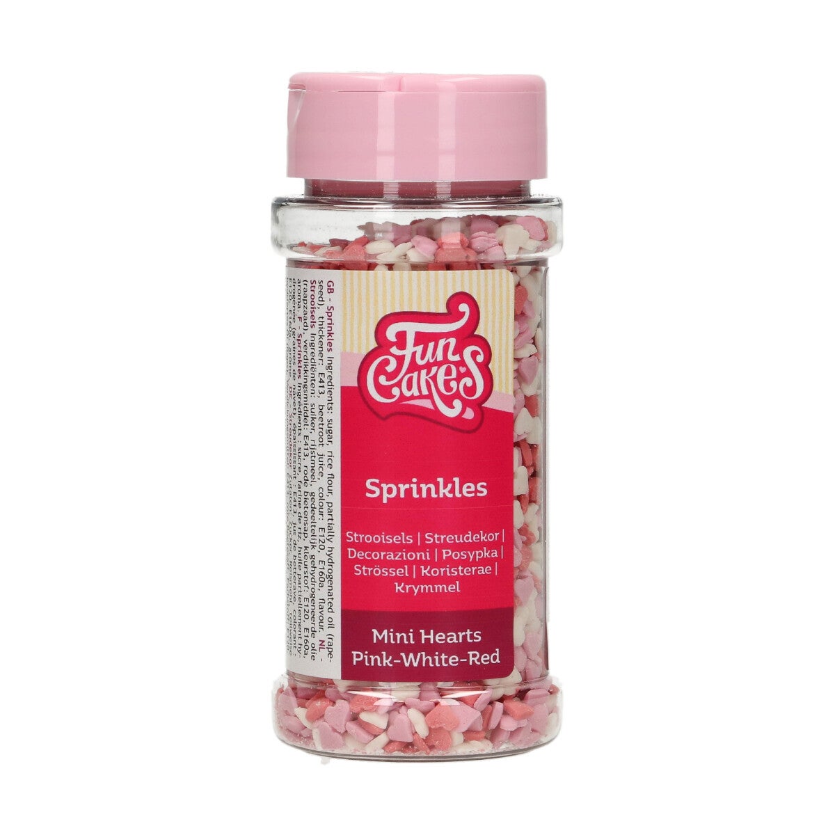 FunCakes Mini Coeurs -Rose/Blanc/Rouge- 60g