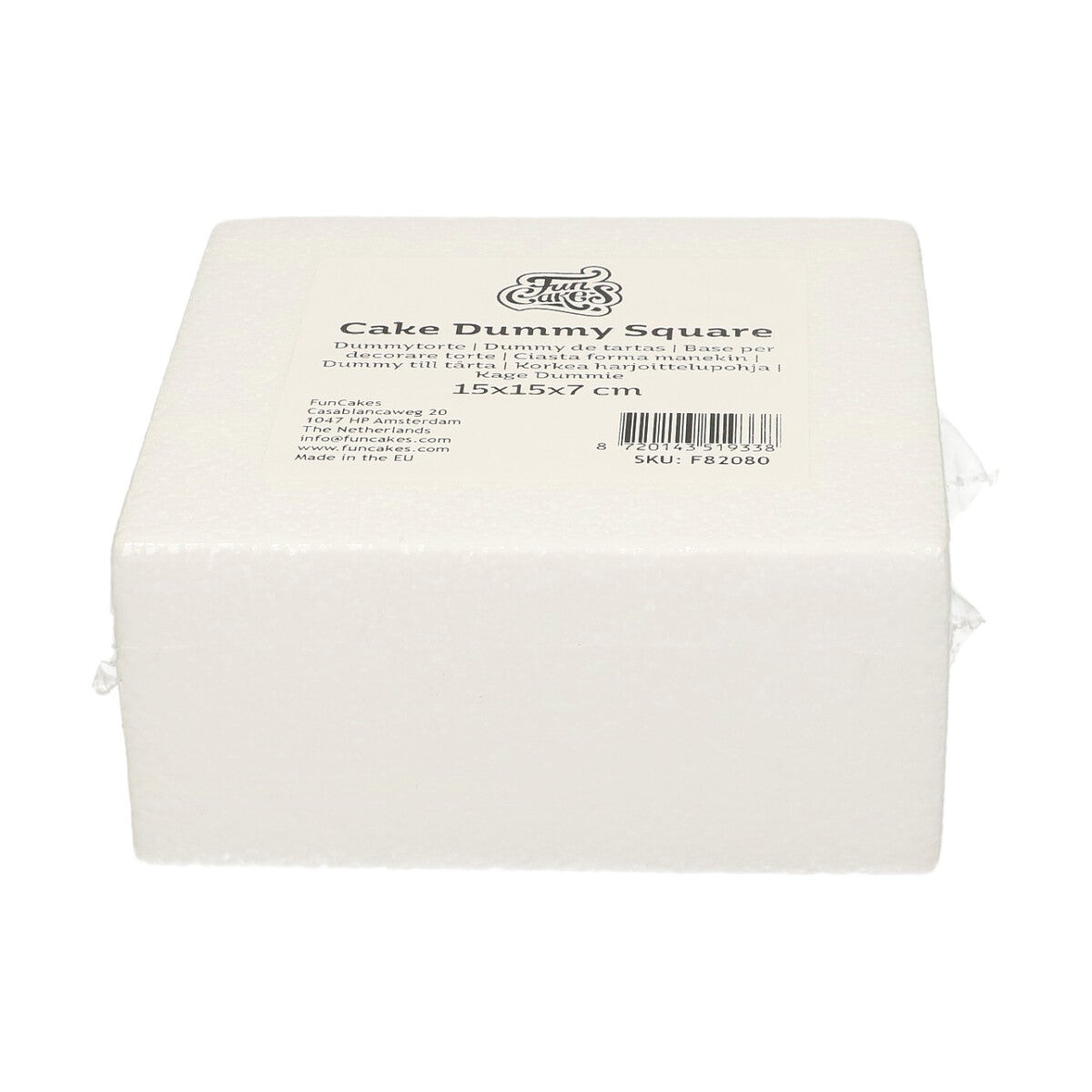 FunCakes Cake Dummy Carré 7cm -15x15cm-