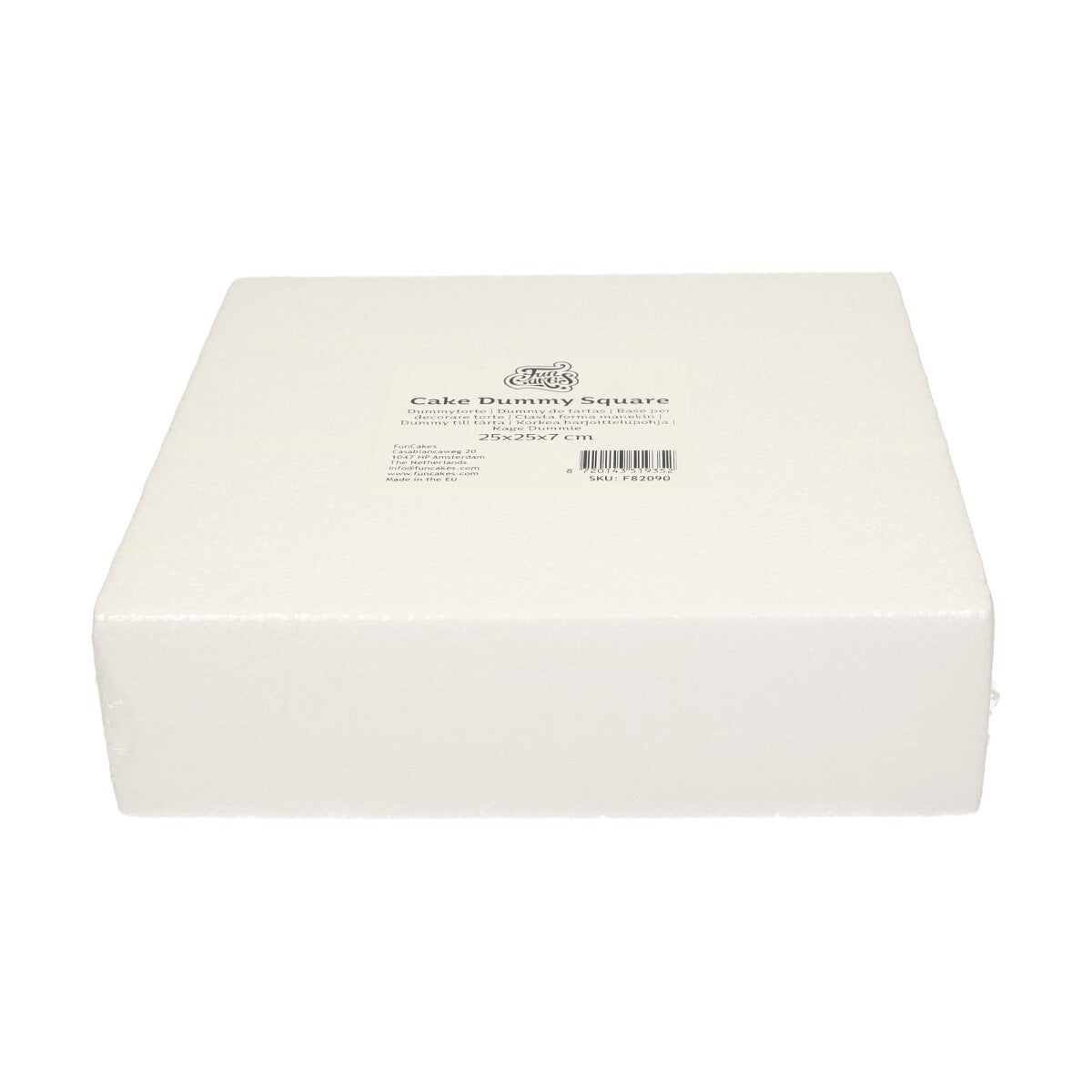 FunCakes Dummy - Gâteaux Polystyrène Carré 7cm -25x25cm-