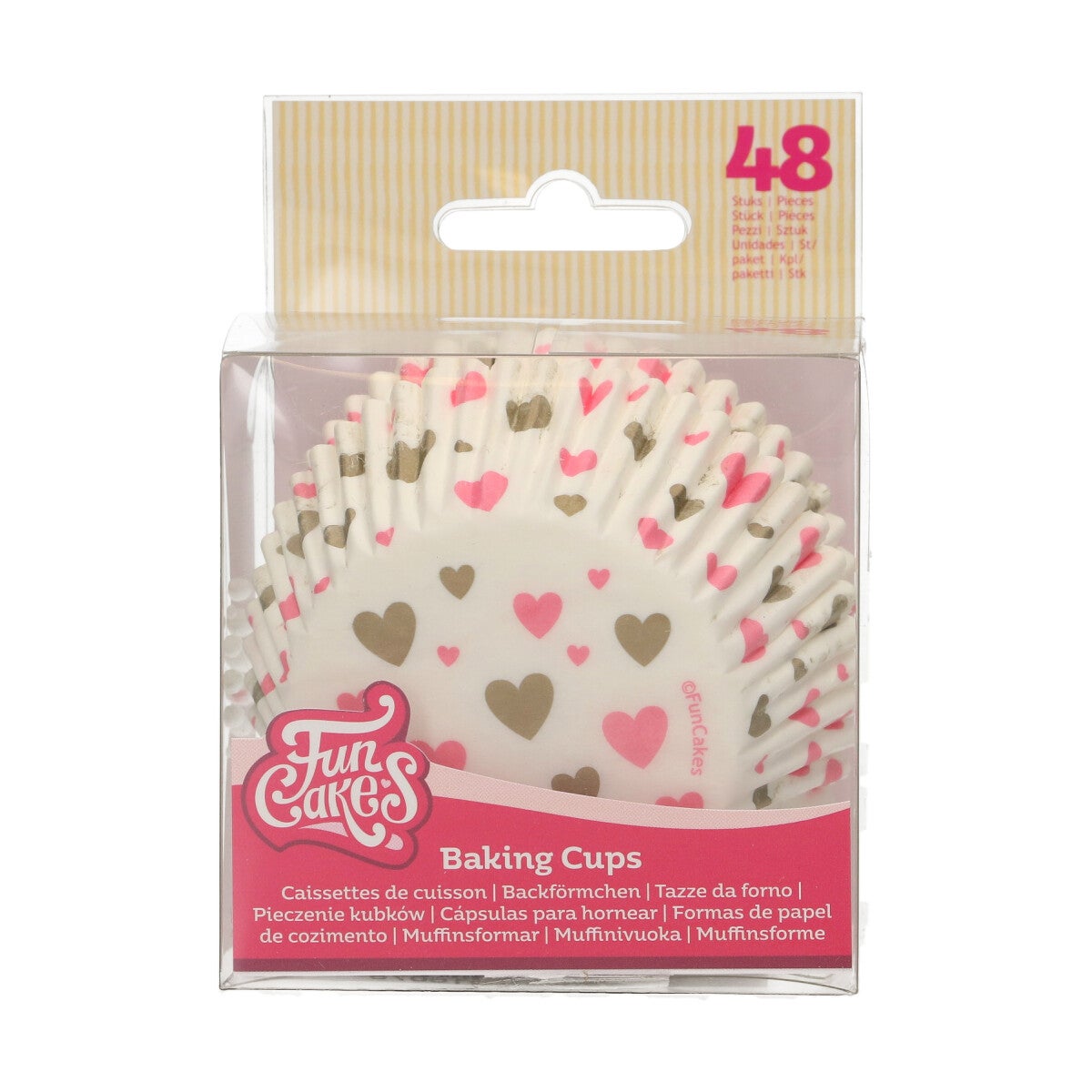 FunCakes Caissettes à Cupcakes Cœurs pcs/48