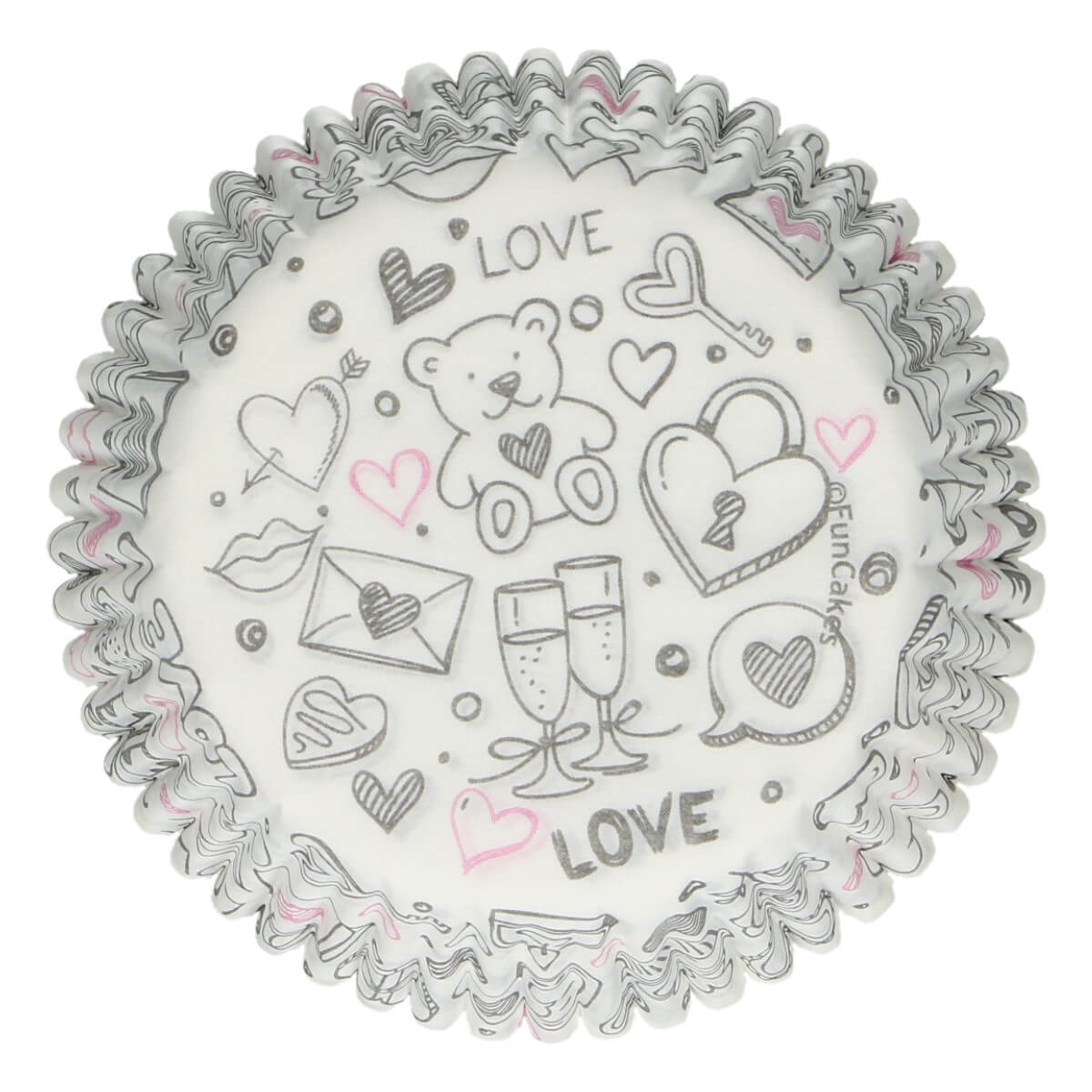 FunCakes Caissettes à Cupcakes Love Doodle pcs/48
