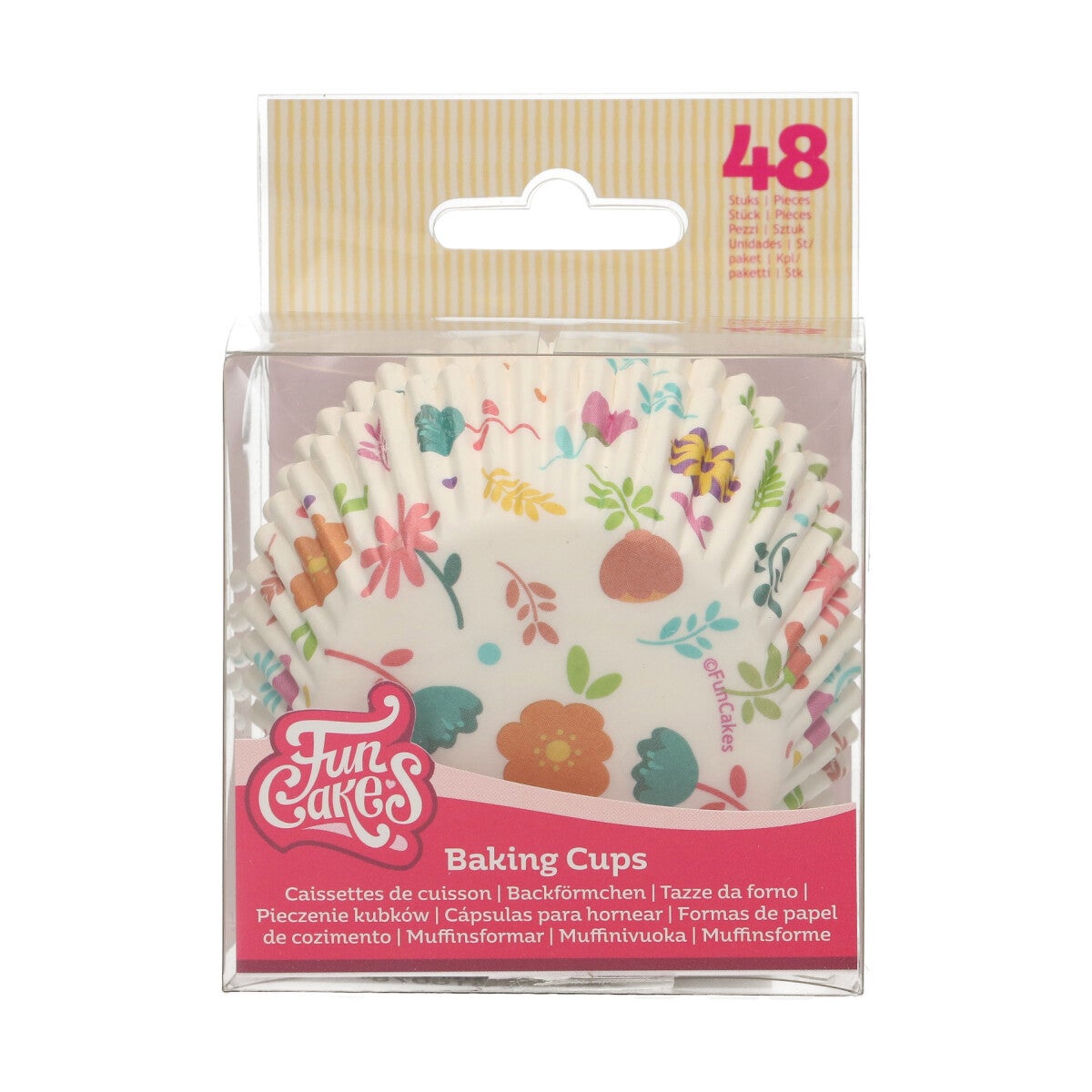 FunCakes Caissettes à Cupcakes Motif Floral pcs/48