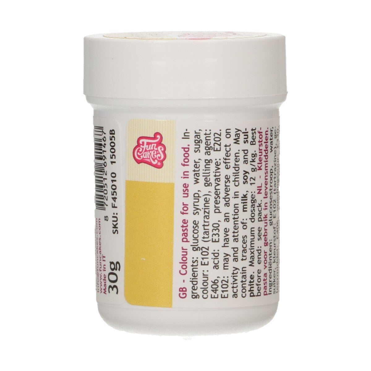 FunCakes Food Colour Paste Yellow 30 g