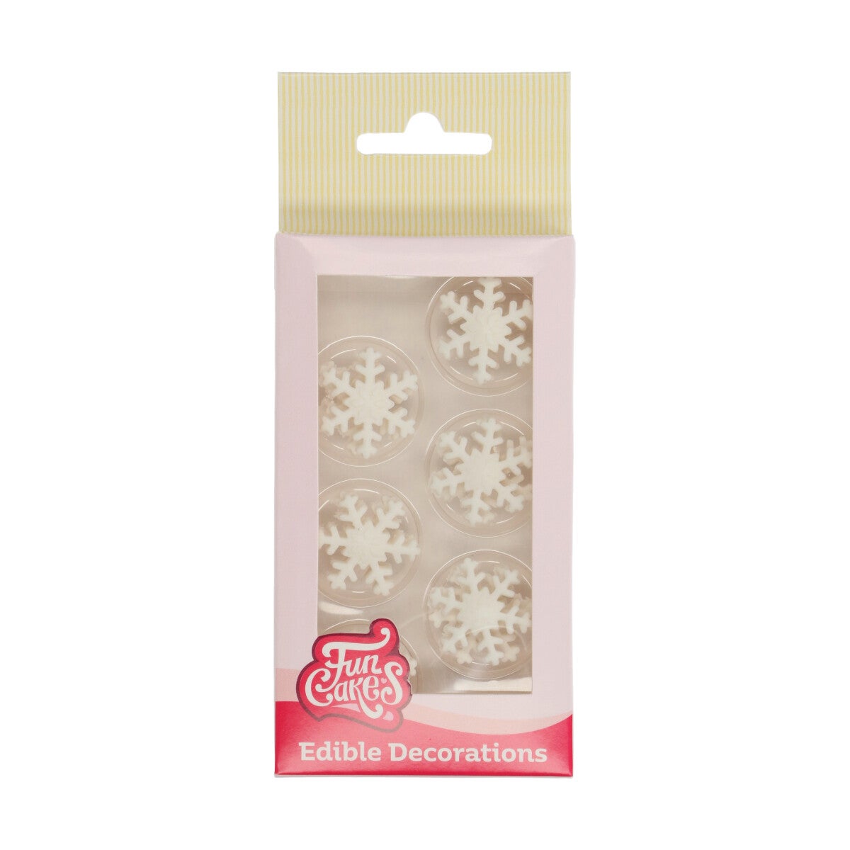 FunCakes Décors en Sucre Flocons de Neige Blanc Set/12