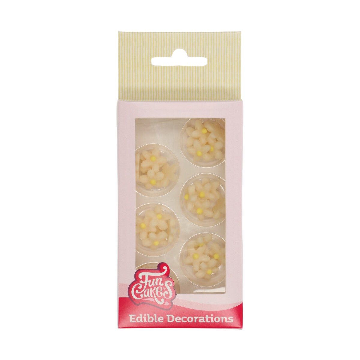 FunCakes Décorations Pâte d’amande Chrysanthème Blanc/Jaune