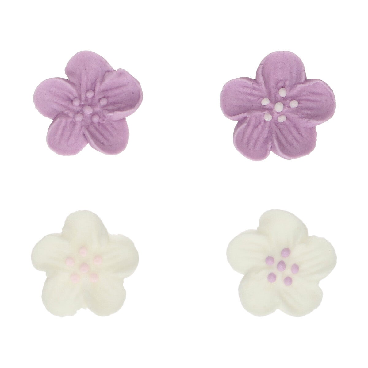 FunCakes Sugar Decorations Flower Mix Purple Set/24