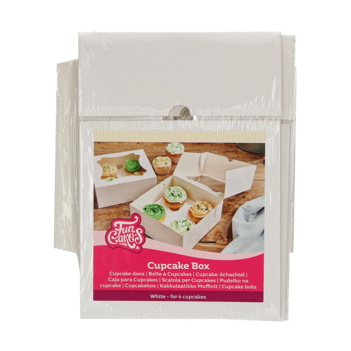 FunCakes Boîte à Cupcakes 4 - Blanc pk/3