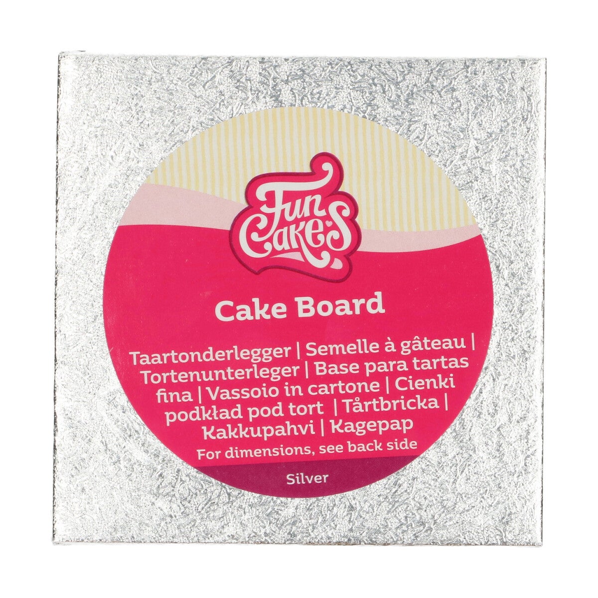 FunCakes Cake Board Carré 12,5 x 12,5 cm
