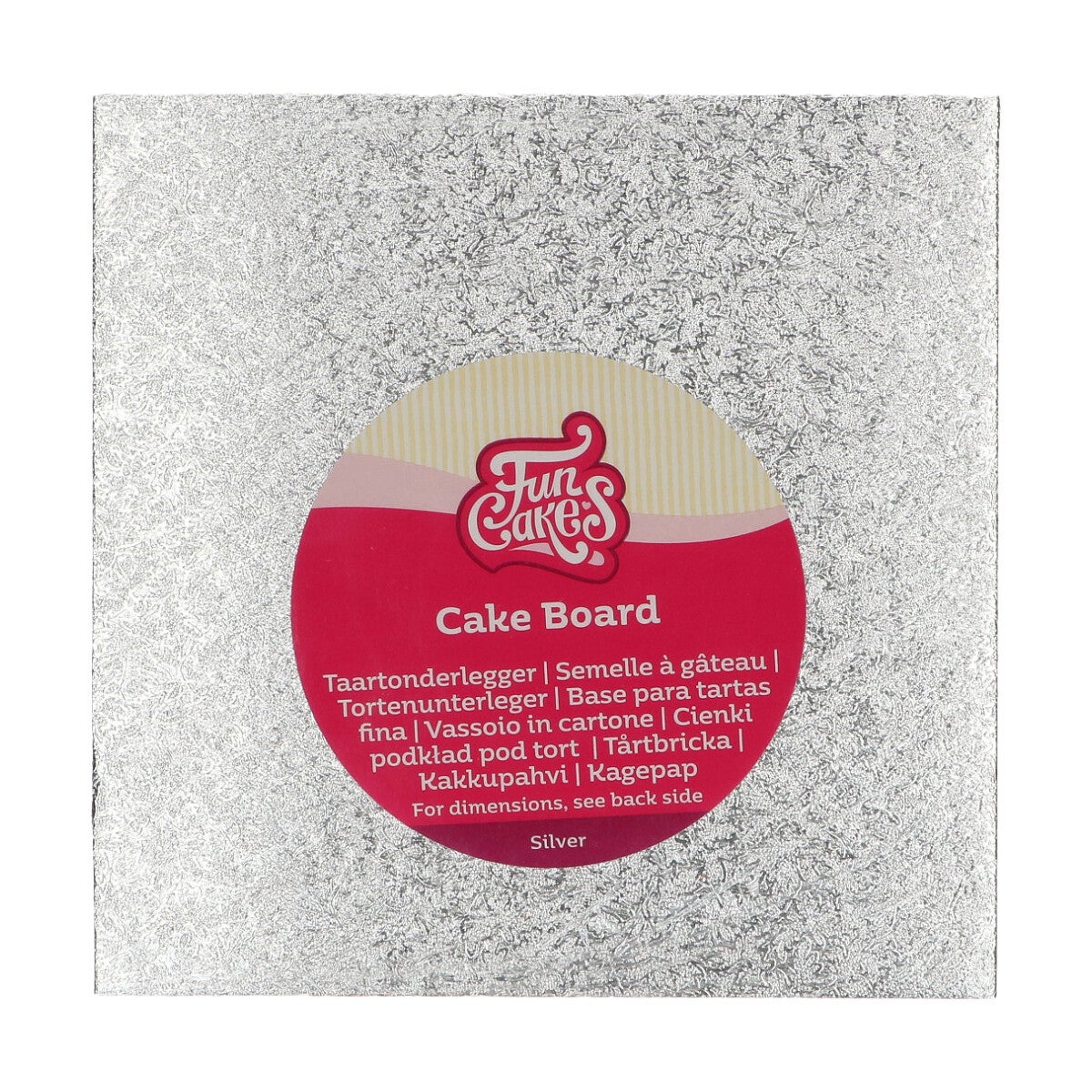 FunCakes Cake Board Carré 17,5 x 17,5 cm