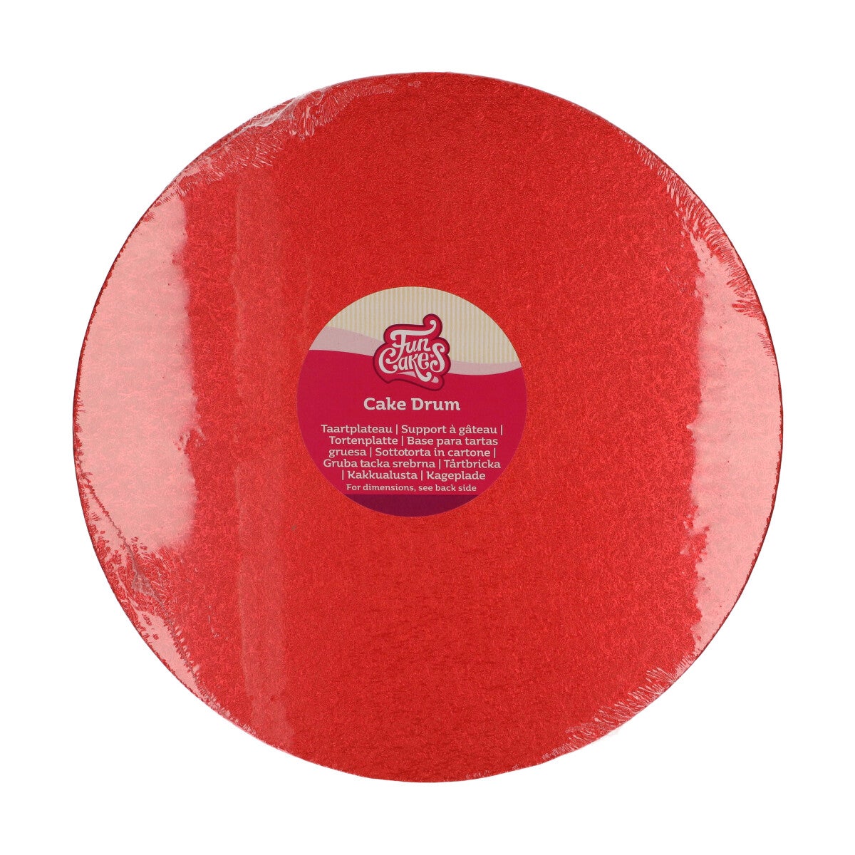 FunCakes Cake Drum Rond Ø30,5cm -Rouge-