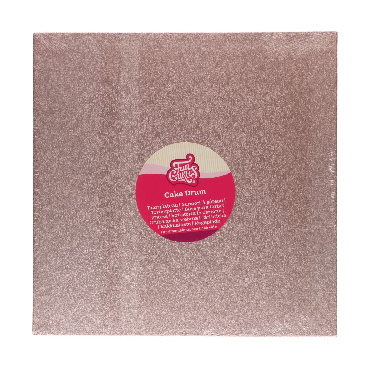 FunCakes Cake Drum Carré 30,5cm -Rose Or-