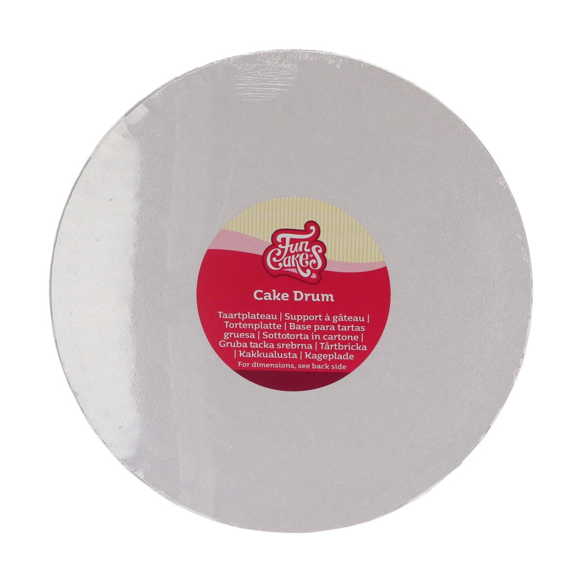 FunCakes Cake Drum rond Ø25 cm - Blanc
