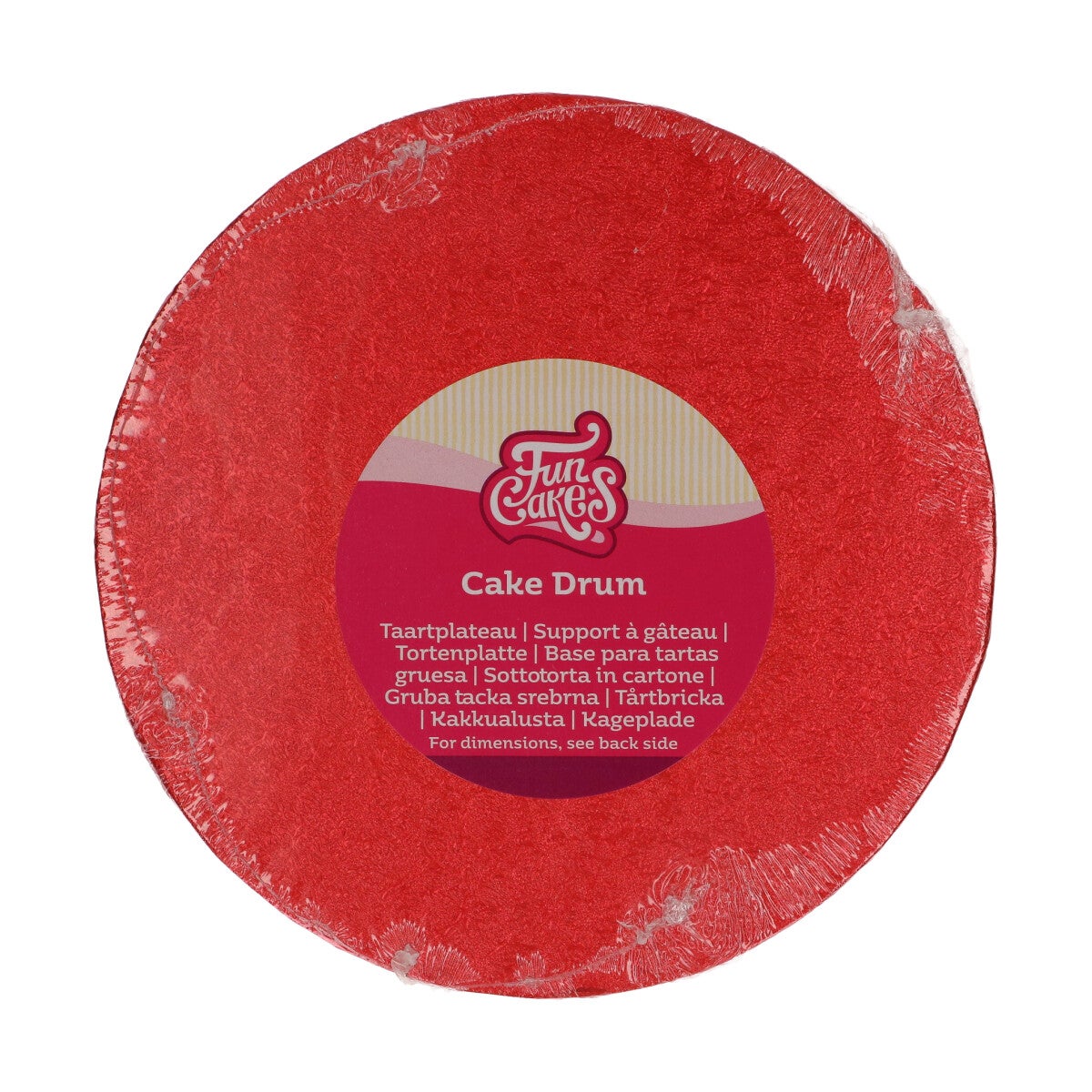 FunCakes Cake Drum Rond Ø20 cm - Rouge