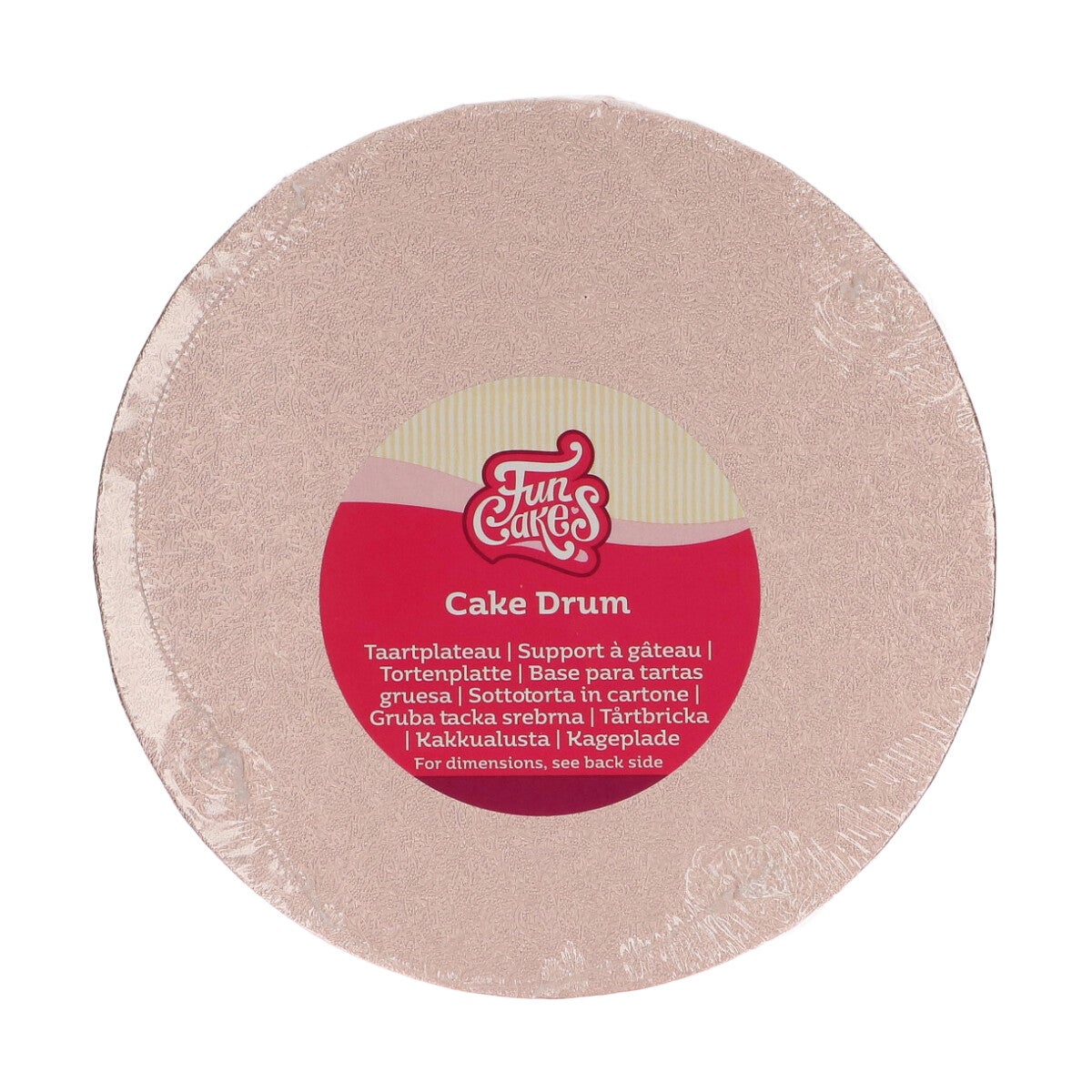 FunCakes Cake Drum rond Ø20 cm - Or rose