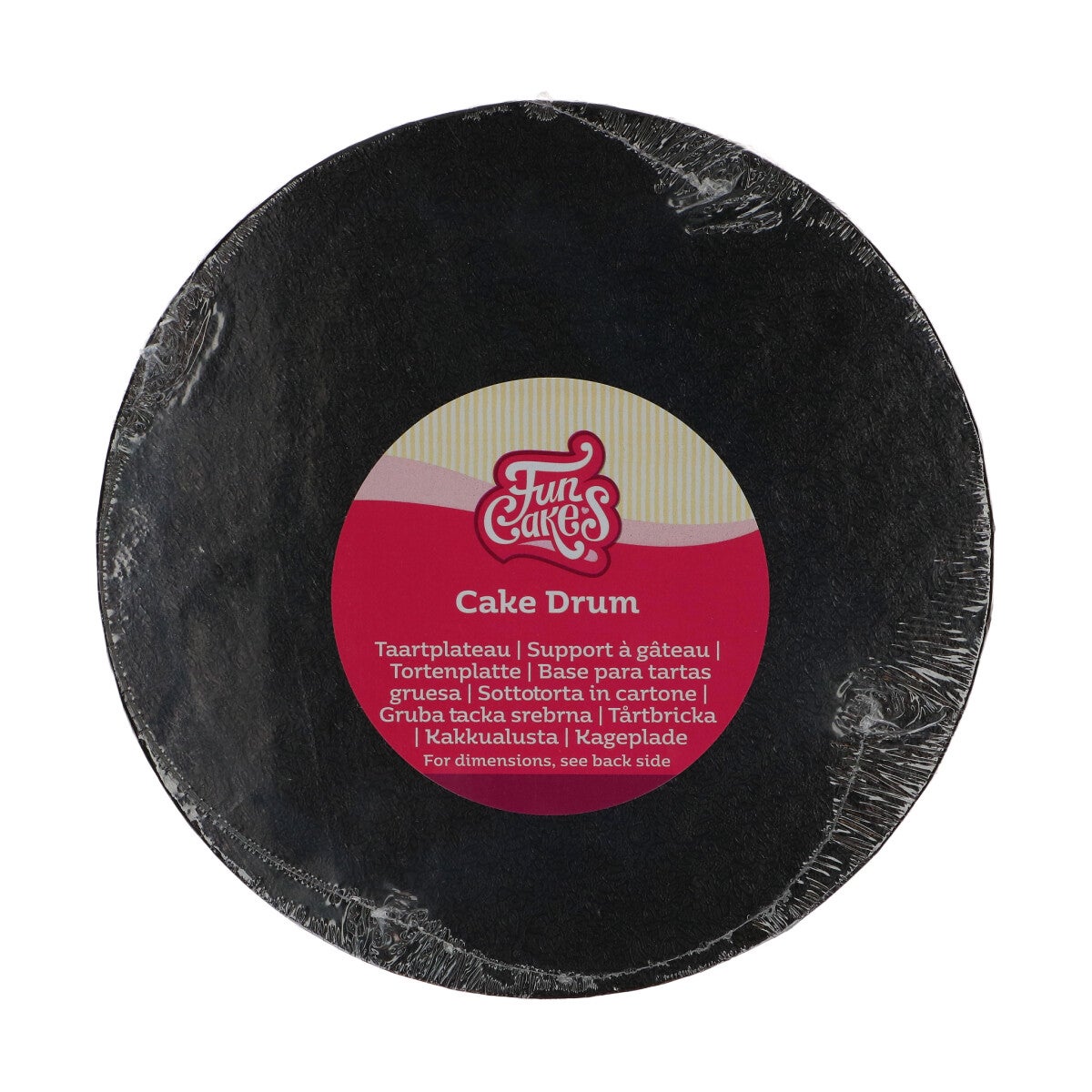 FunCakes Cake Drum Rond Ø20 cm - Noir