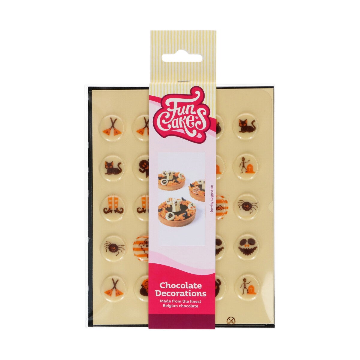 FunCakes Décorations en Chocolat Halloween Ø2cm Set/25