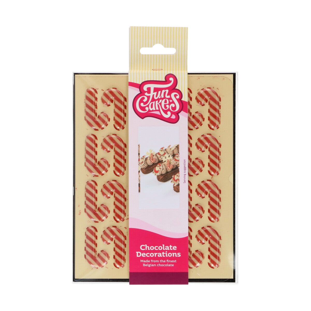 FunCakes Décorations en chocolat Canne à sucre Set/24