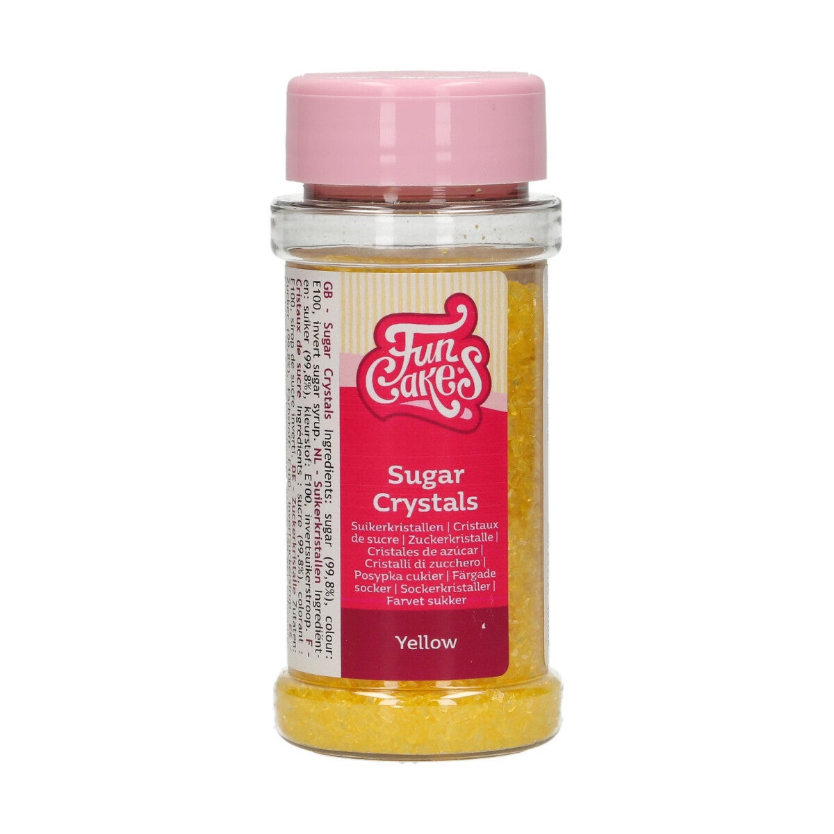 FunCakes Sugar Crystals -Jaune 80g