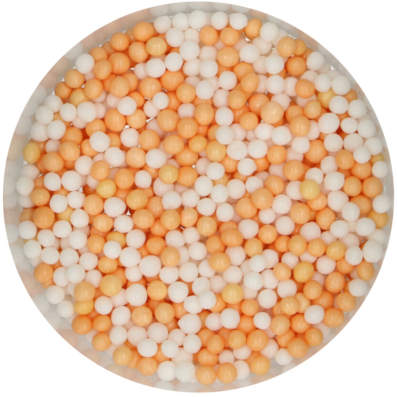 FunCakes Soft Pearls Medium Orange/Blanc 60 g