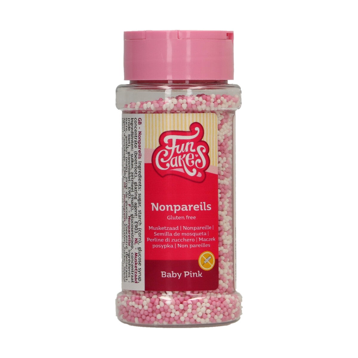 FunCakes Nonpareils Sans Gluten Baby Pink Mix 80 g