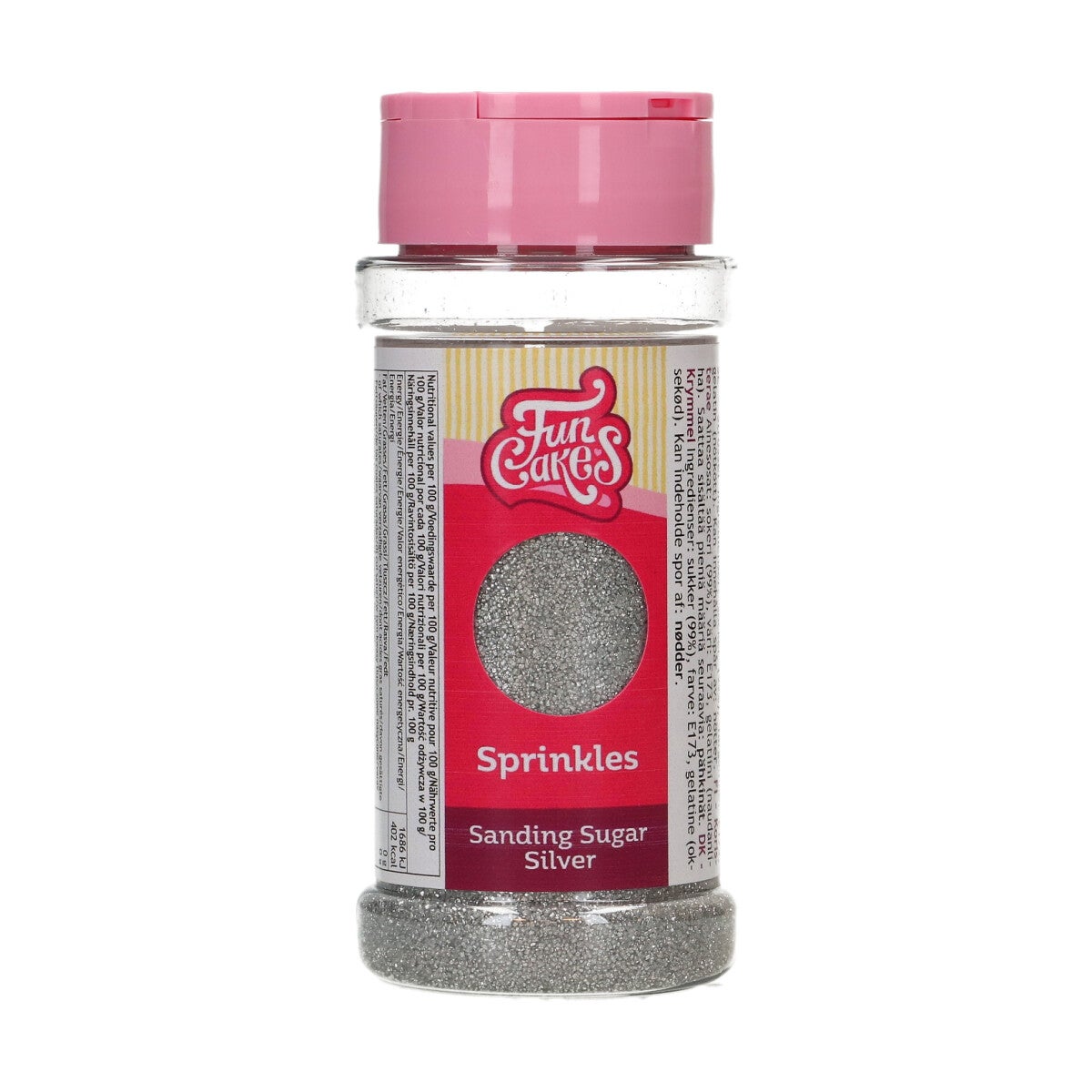 FunCakes Sanding Sugar 80g - Argenté