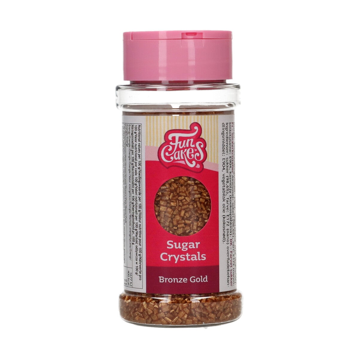 FunCakes Sugar Crystals Bronze Or 80 g