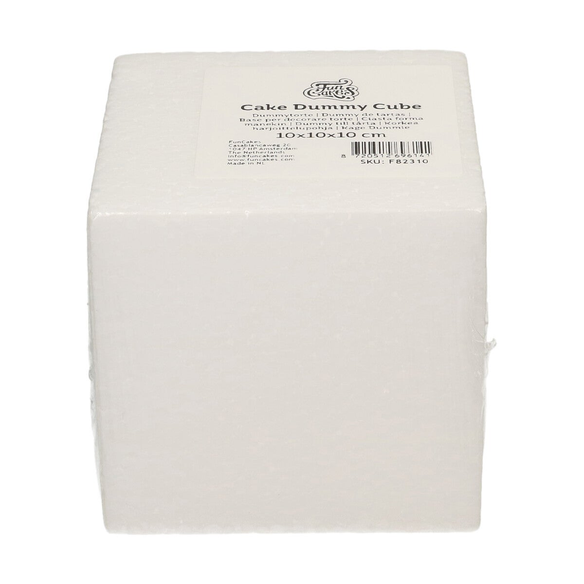 FunCakes Cake Dummy Cube 10x10x10 cm