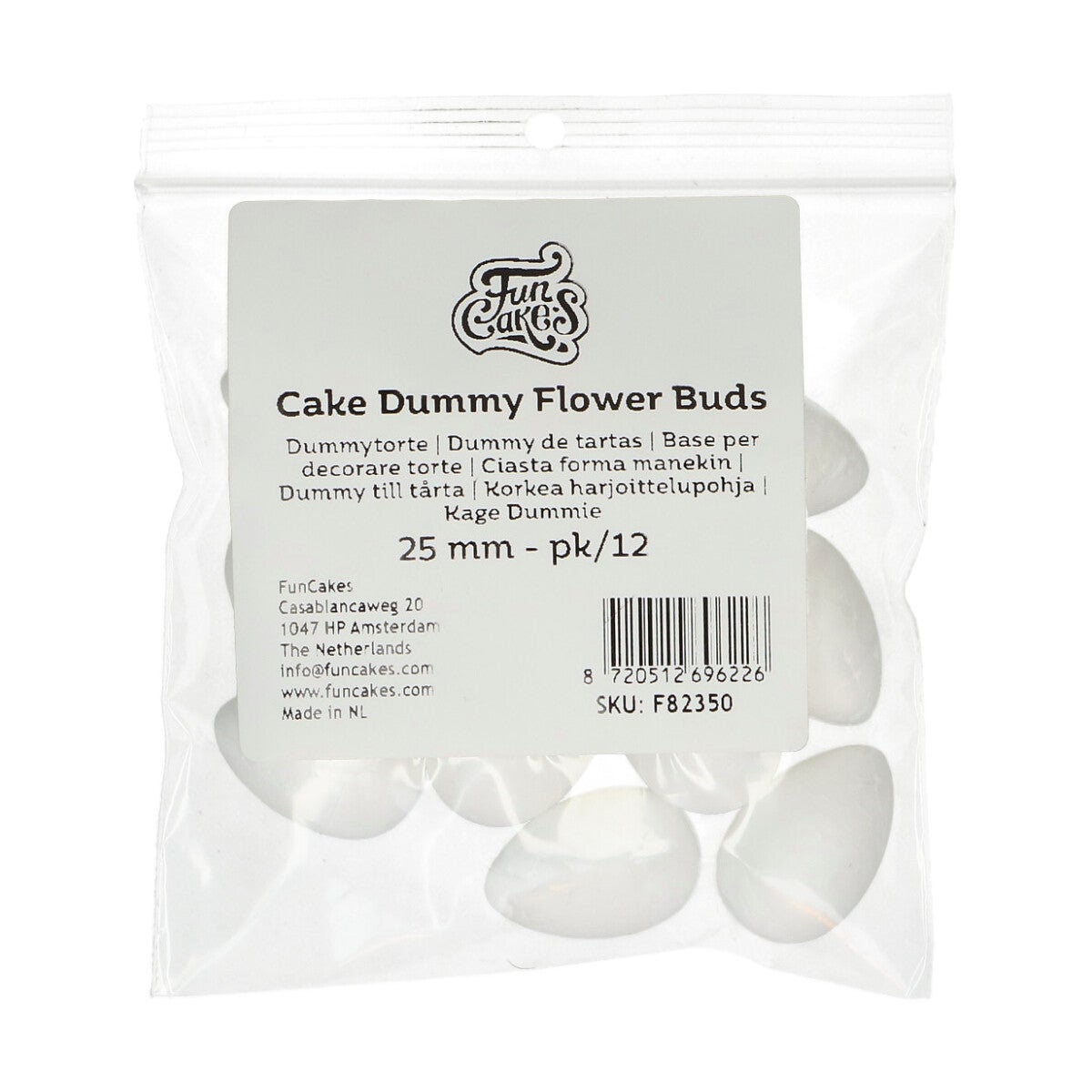 FunCakes Dummy Boutons Floraux 25 mm pk/12