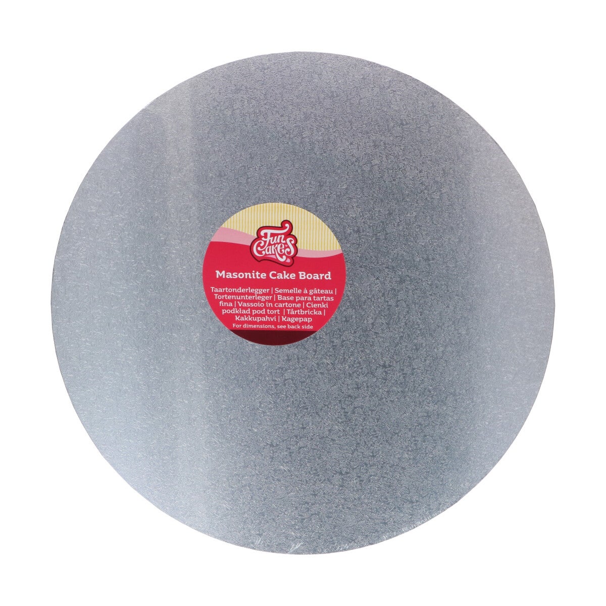FunCakes Masonite Cake Board Rond  Ø25 cm - Argent