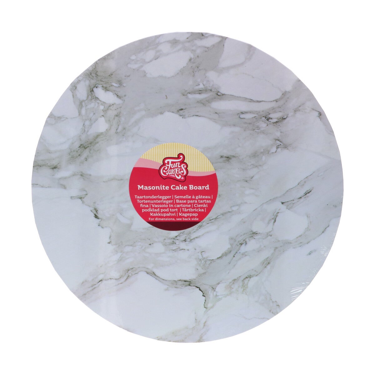 FunCakes Masonite Cake Board Rond Ø35 cm - Gris marbré