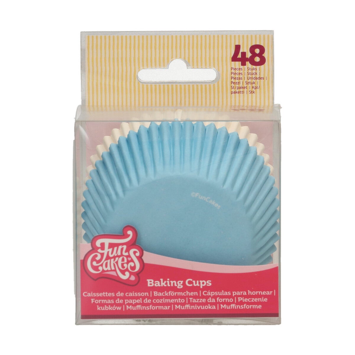 FunCakes Baking Cups Light Bleu / Blanc pk/48