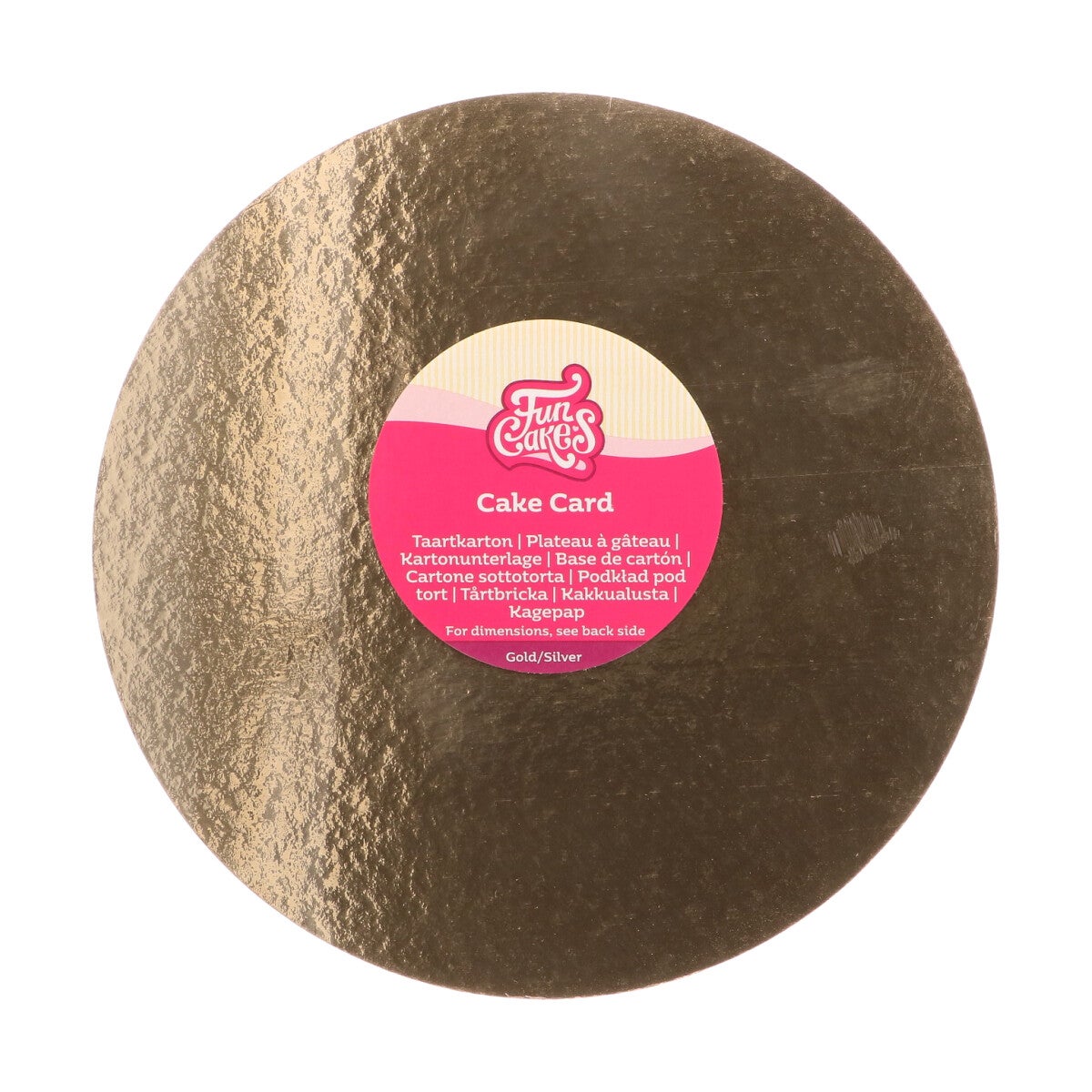 FunCakes Taartkartons Goud/Zilver Rond 35 cm pk/100