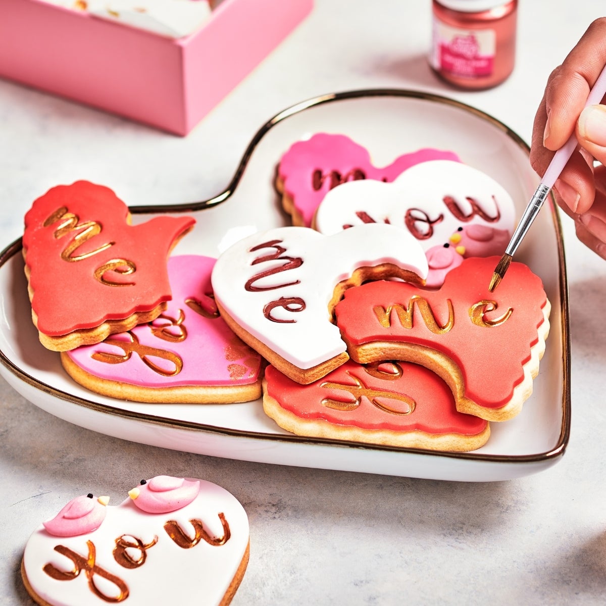 FunCakes Décors en Sucre Oiseaux amoureux Set/16