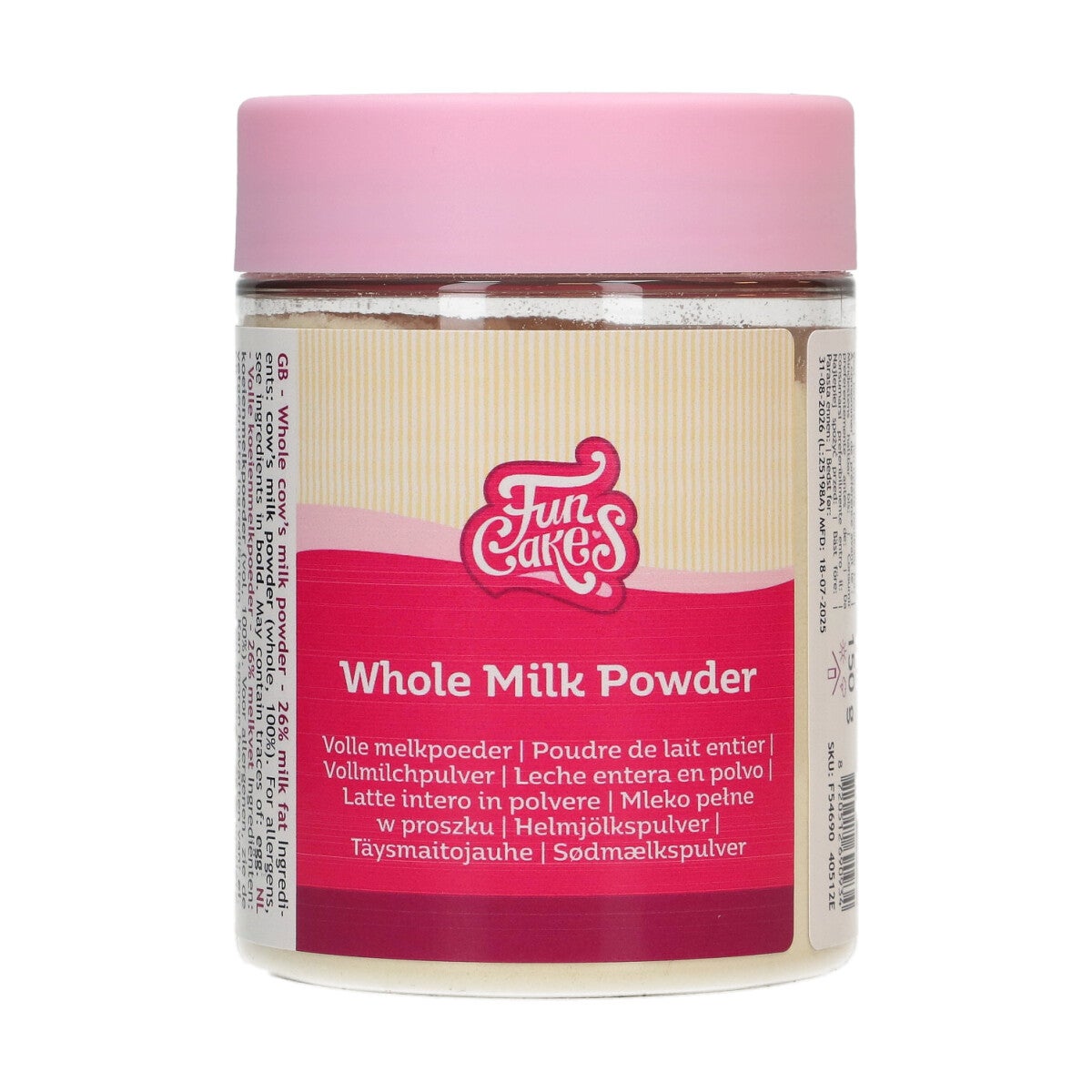 FunCakes Poudre de Lait Entier 150 g