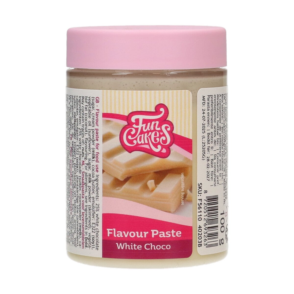 FunCakes Pâte Aromatisante Choco Blanc 100 g