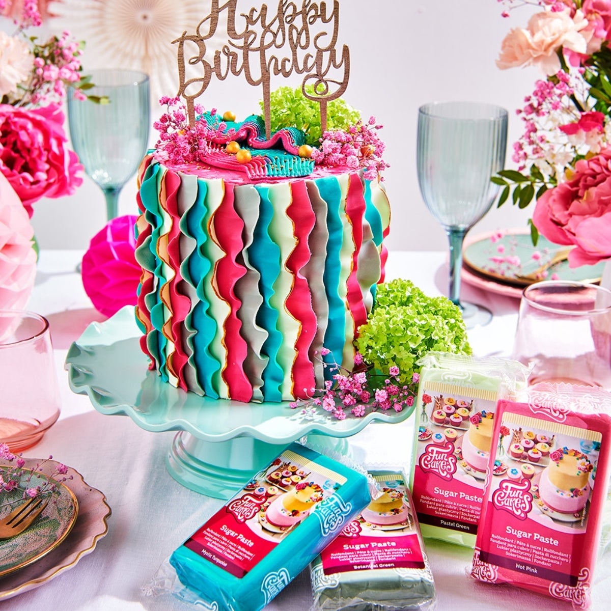 FunCakes Pâte à Sucre Mystic Turquoise 250 g