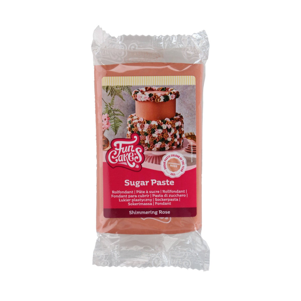 FunCakes Pâte à Sucre Shimmering Rose 250g