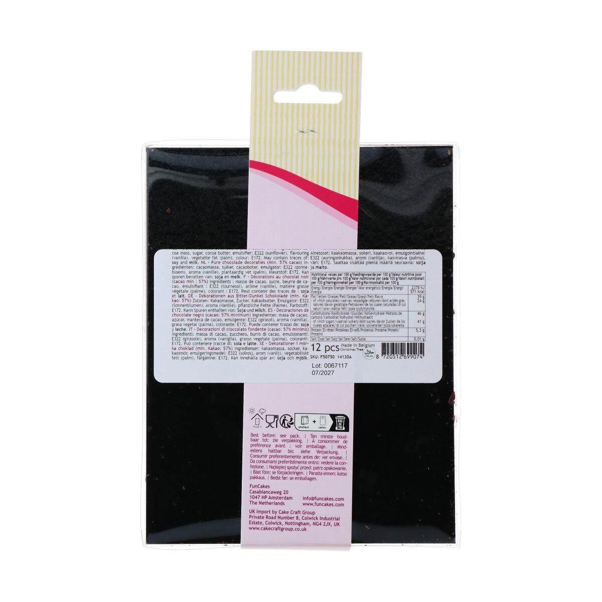 FunCakes Décoration Chocolat Arbre de Noël Set/12