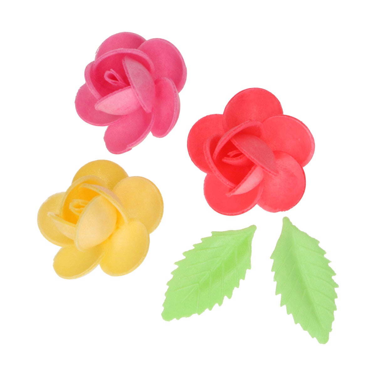 FunCakes Fleurs en Papier Comestibles Frangipani & Feuilles pk/15