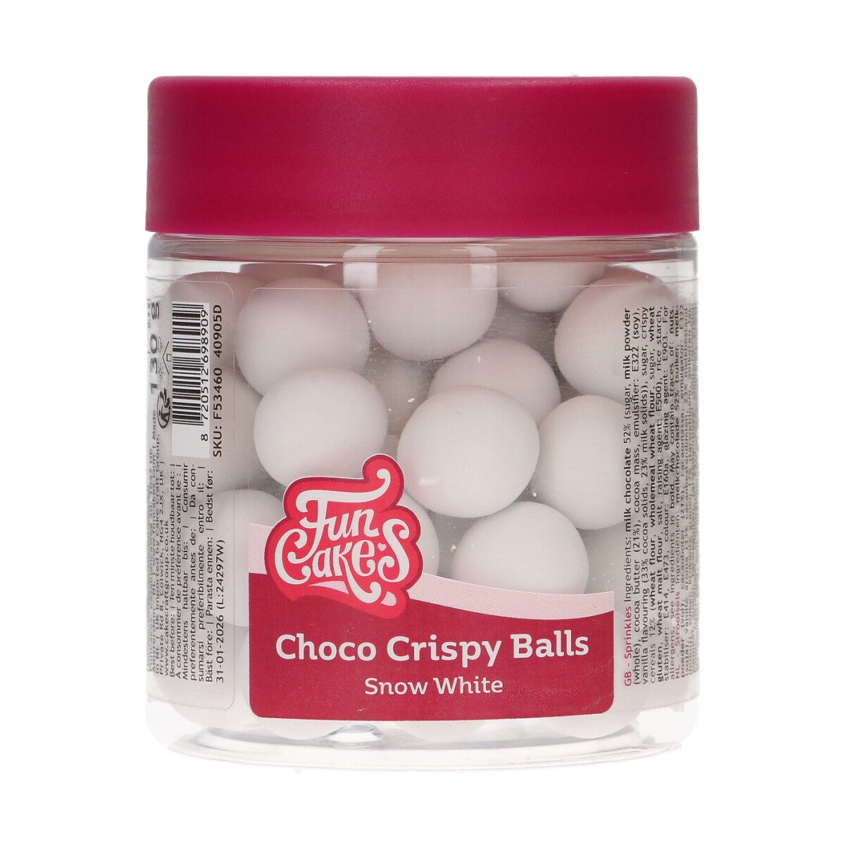 FunCakes Boules Choco Croustillantes - Matt White 130g