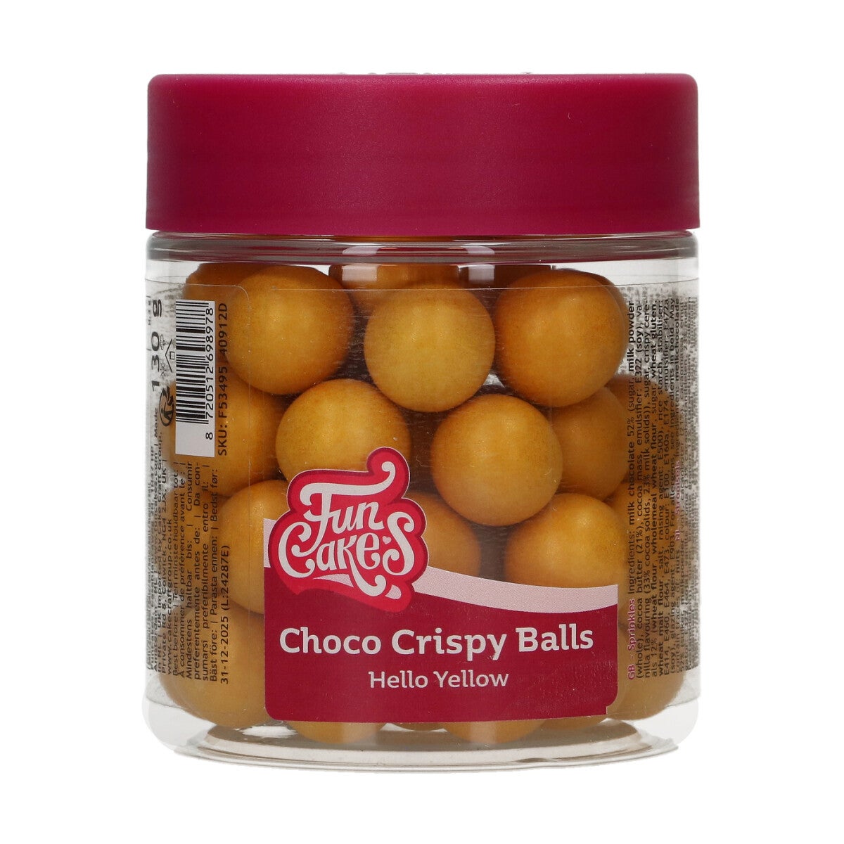 FunCakes Boules Choco Croustillantes - Shiny Ochre 130g