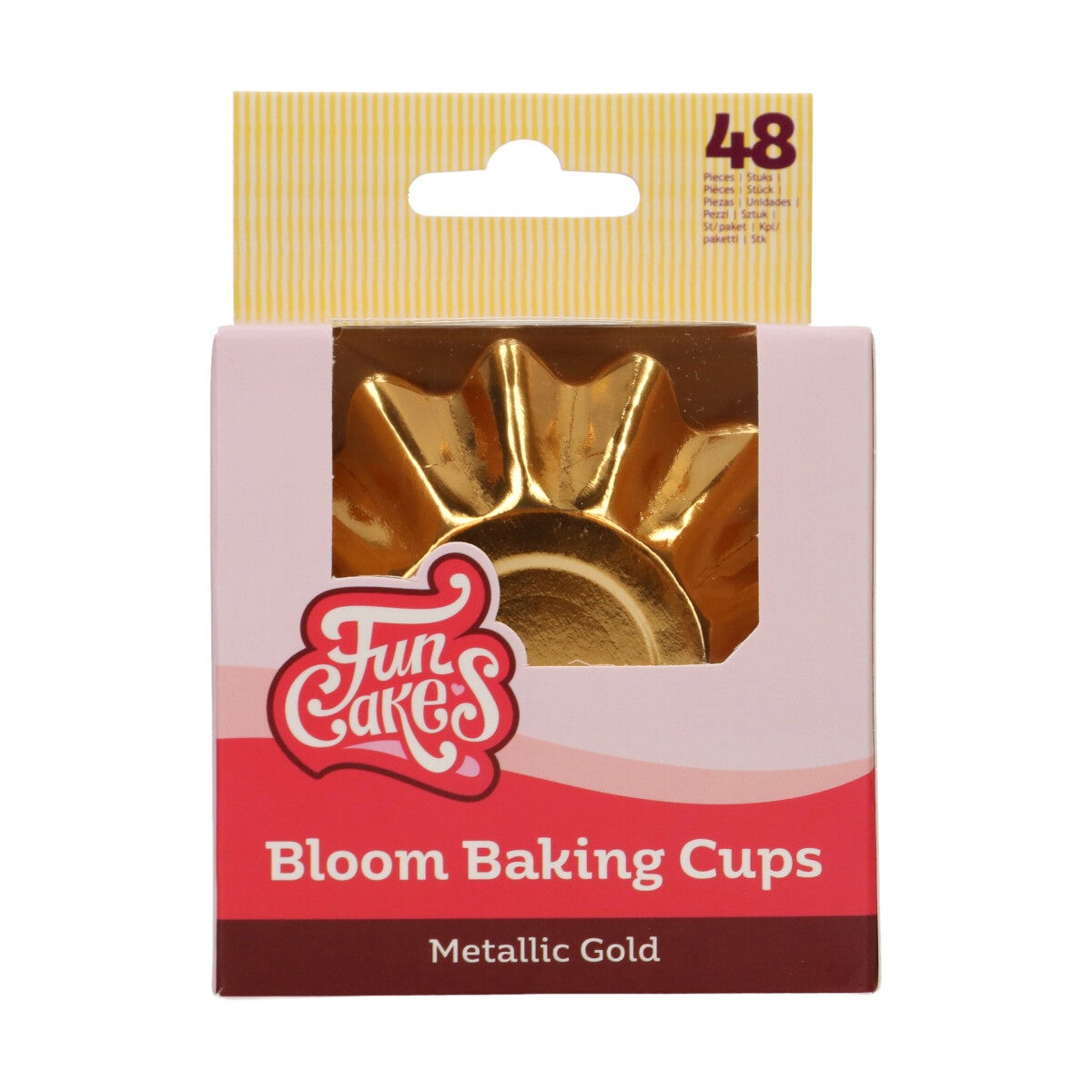FunCakes Caissettes à Cupcake Bloom - Or Métallique pk/48