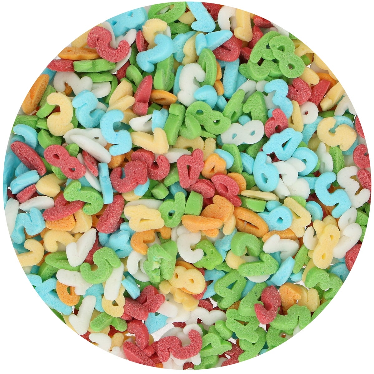 FunCakes Mélange de Sprinkles Chiffres Arc-en-ciel 50 g