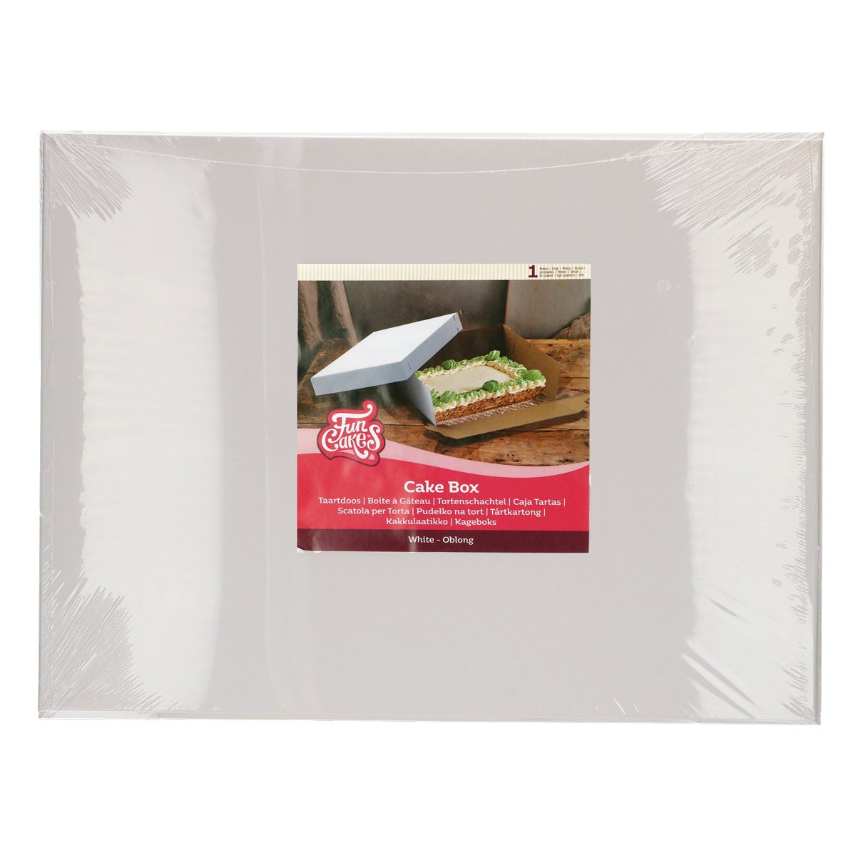 FunCakes Boîte à Gâteaux Blanc 50x40x15 cm pk/1