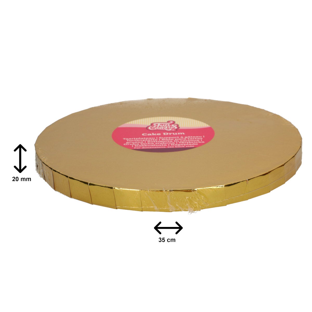 FunCakes Cake Drum Rond Ø35 cm - Goud - 20mm