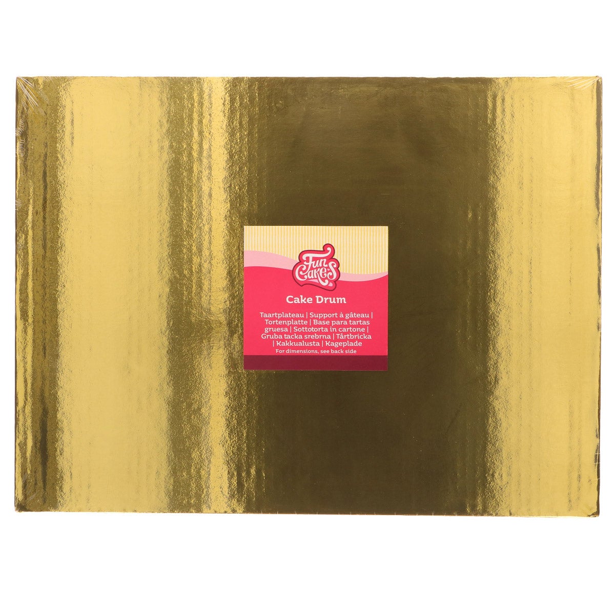 FunCakes Cake Drum Rectangle 40,5 x 30,5 cm - Goud - 20mm