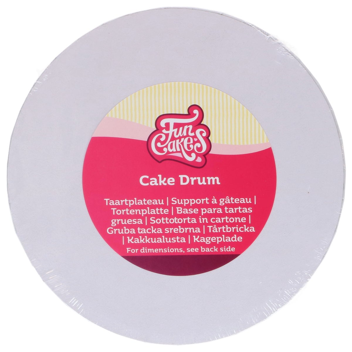 FunCakes Cake Drum Rond Blanc Ø 10 cm