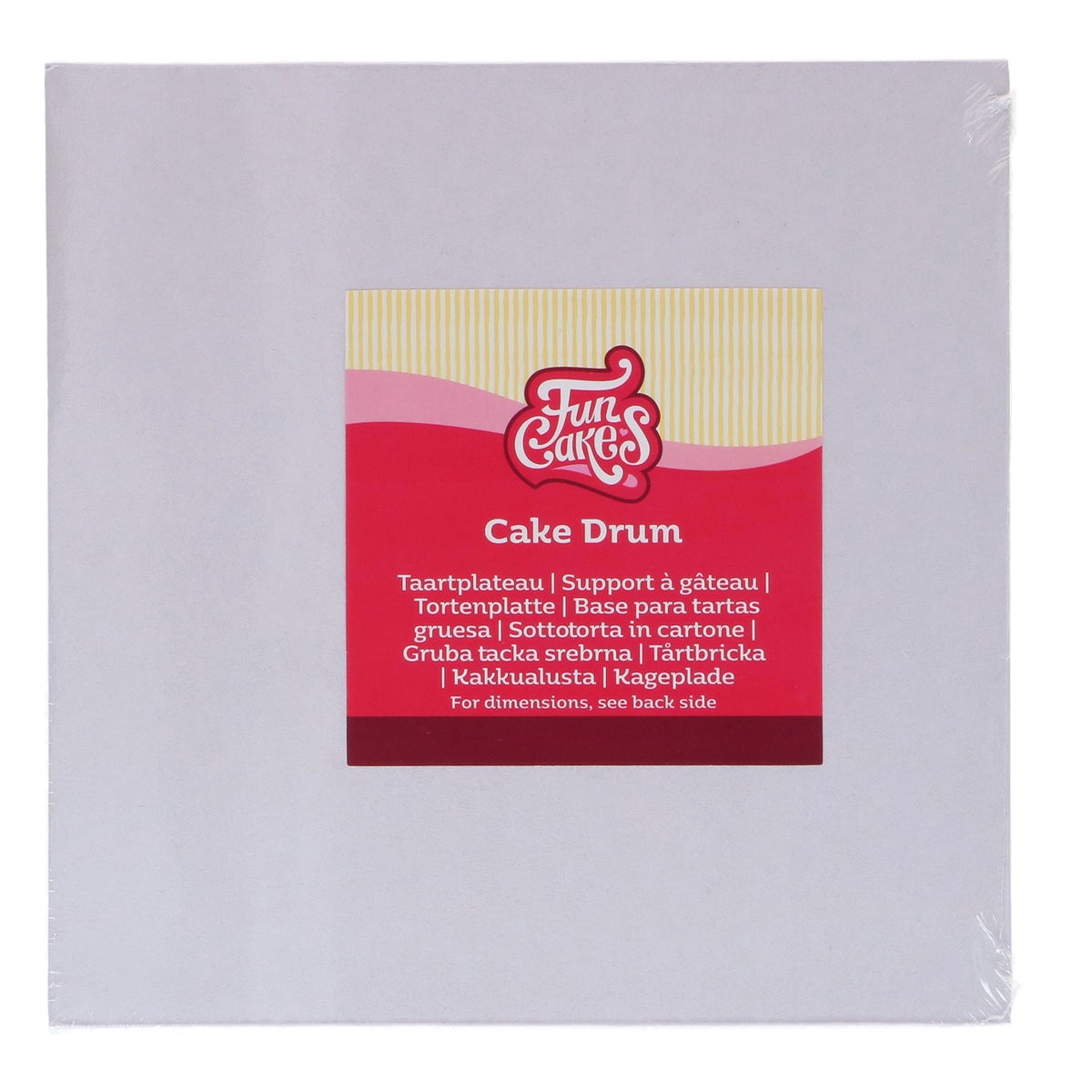 FunCakes Cake Drum Carré Blanc 33 cm