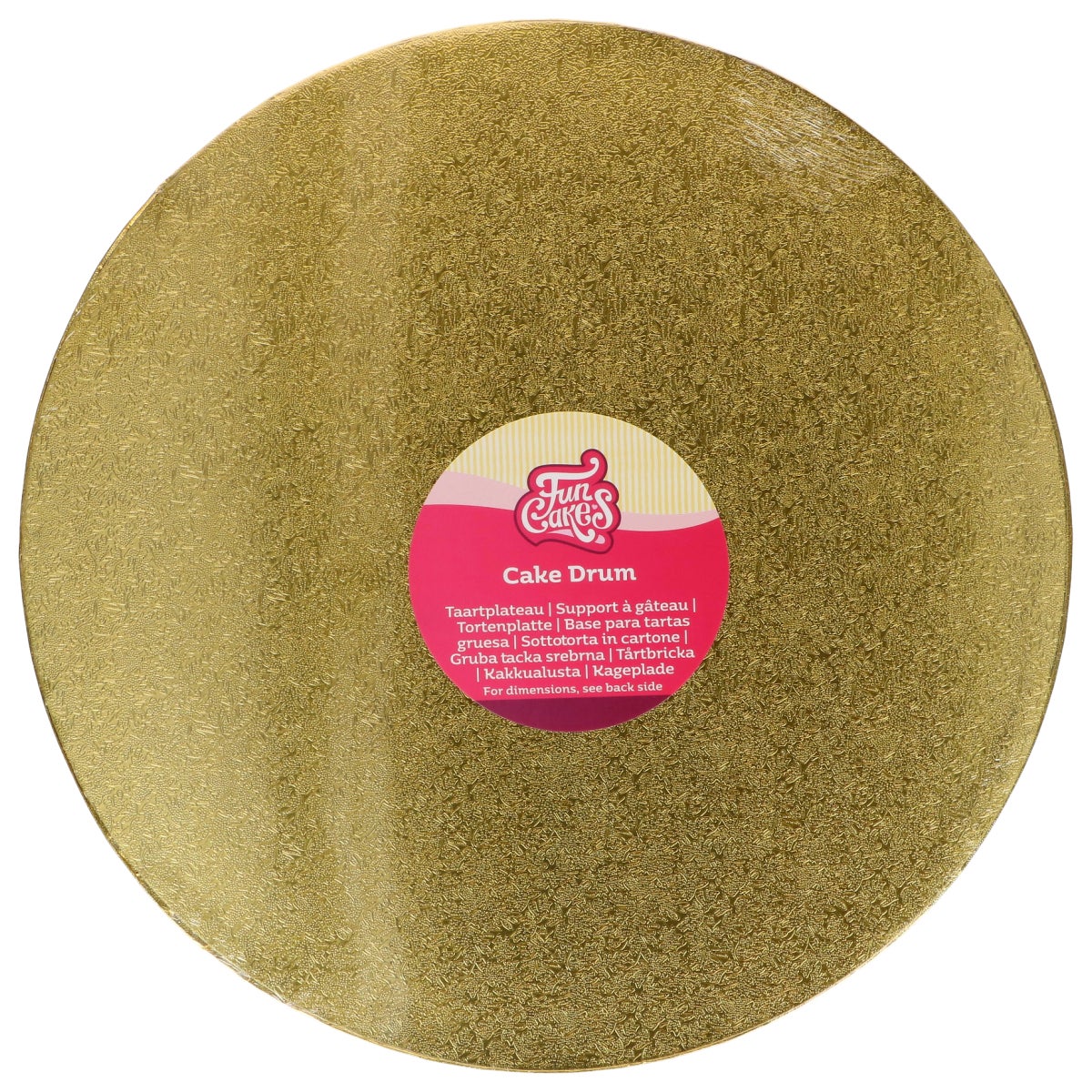 FunCakes Cake Drum Rond Or Ø 33 cm