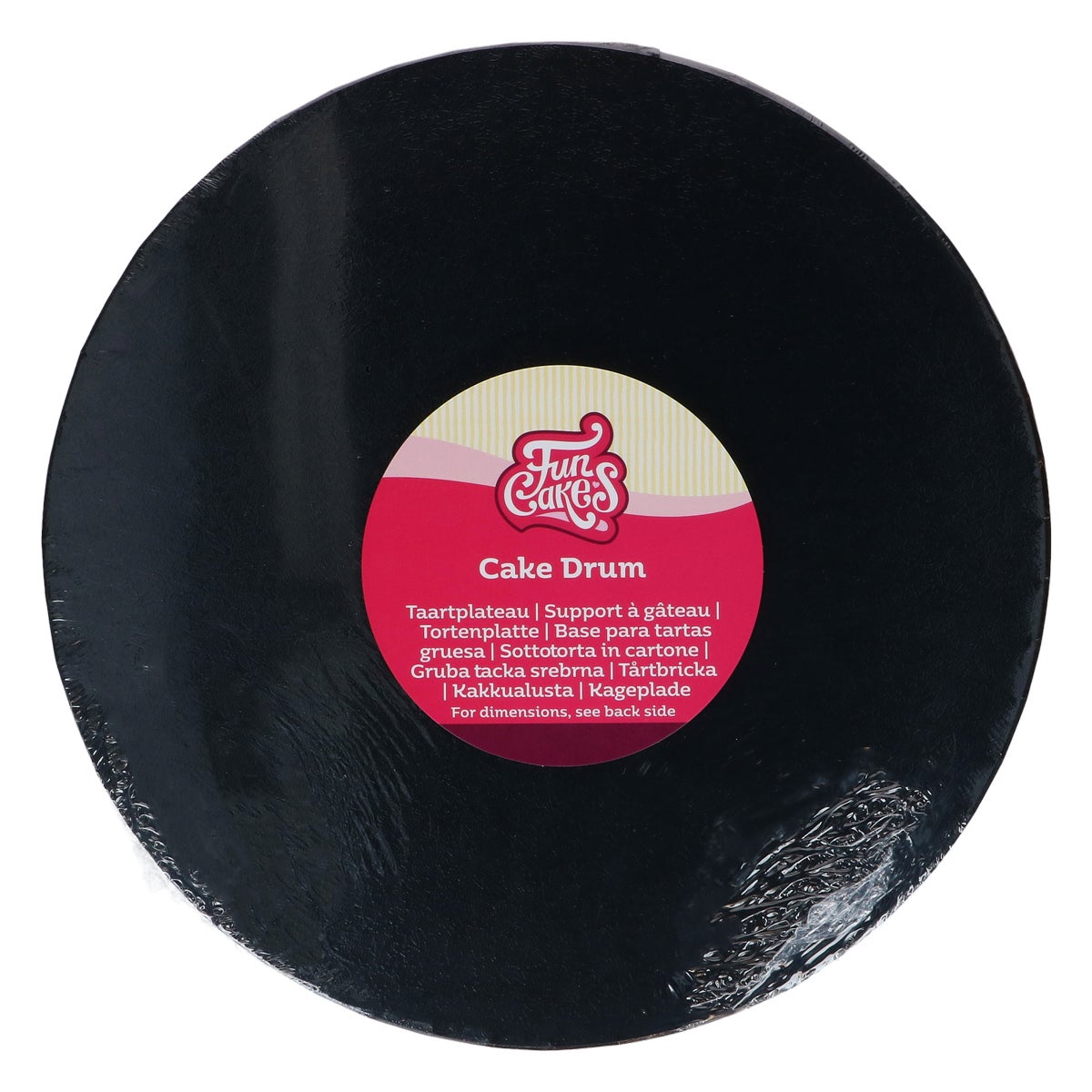 FunCakes Cake Drum Rond Noir Ø30 cm